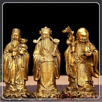 玉之星銅器工藝品 以福祿壽三星擺件，為家居與事業(yè)招財納福
